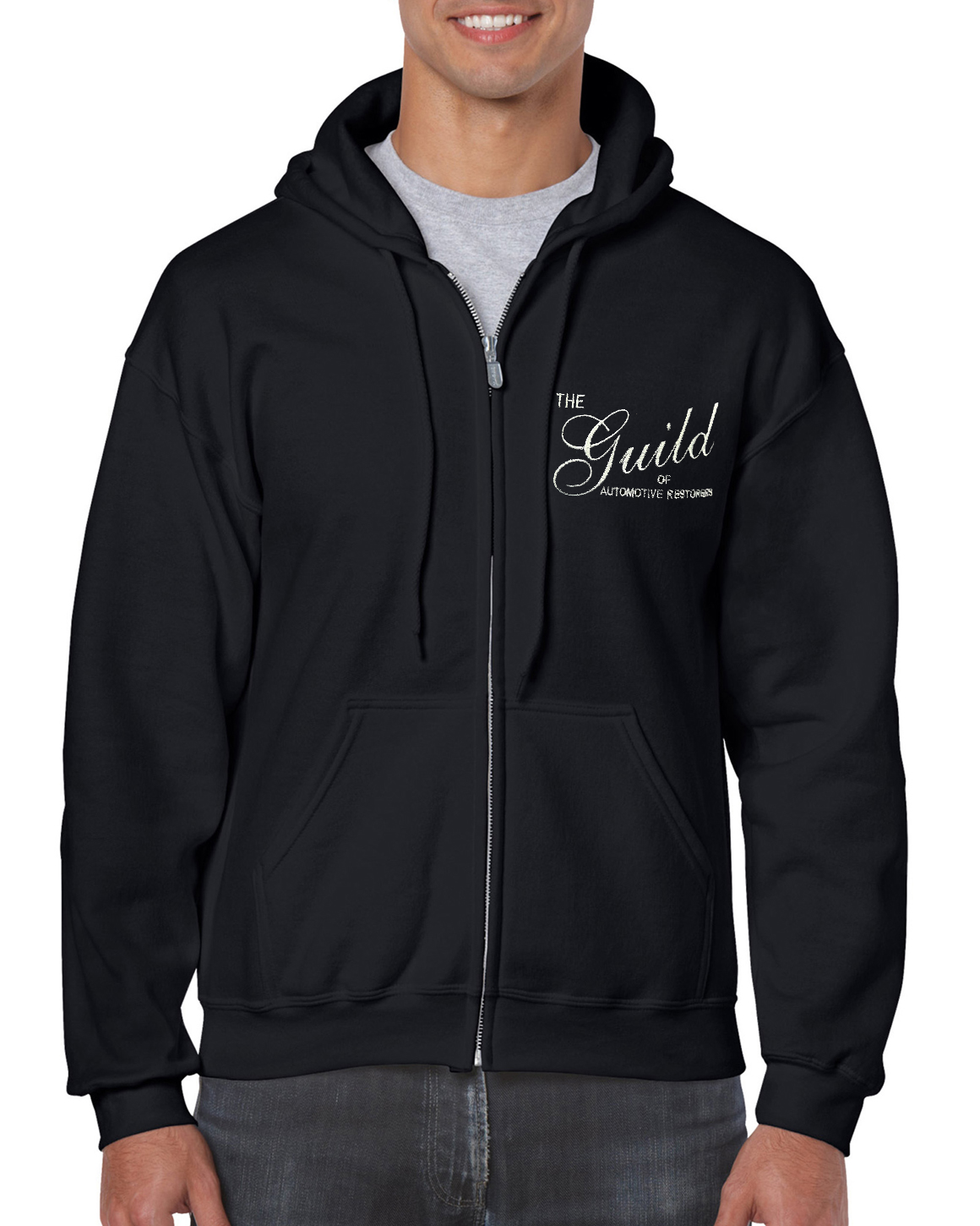 Guild Embroidered Logo Classic Full Zip Hooded Sweatshirt